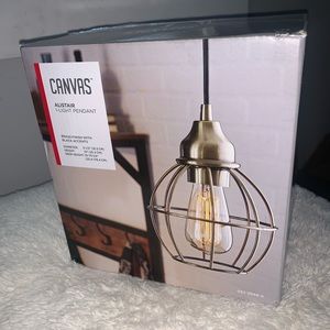 Canvas - Alistair 1 Light Pendant Fixture Brass